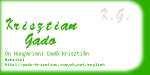 krisztian gado business card