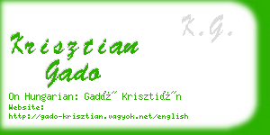 krisztian gado business card
